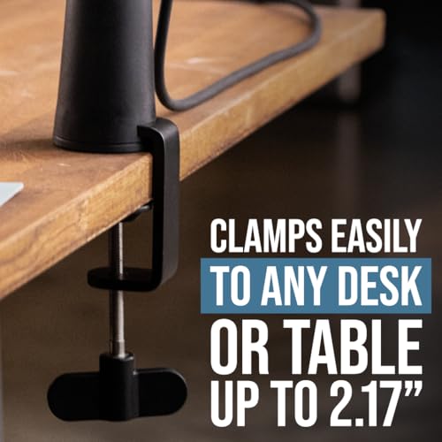 Shure by Gator Deluxe Broadcast Desktop Mic Boom Arm (SH-BROADCAST1) | Fully adjustable with a quiet 360-degree arm for podcasts and streaming. Compatible with MV7 & SM7B