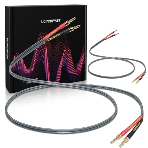 2 Pack 12AWG 4m High-End HiFi OFC Speaker Cable with Banana Plugs, 1 Pair Bi-Wire Cold Welding Oxygen Free Copper Speaker Wire Cable with 4mm Gold Plated Banana Plugs for Audio Home Theater - style: 2x 4m High-end Speaker Cable