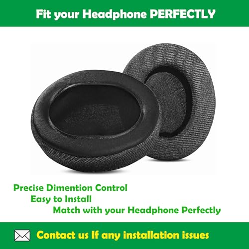 Breathable Fabric Earpads Replacement for Creative Sound BlasterX H6 7.1 USB Gaming Headset Ear Cushions
