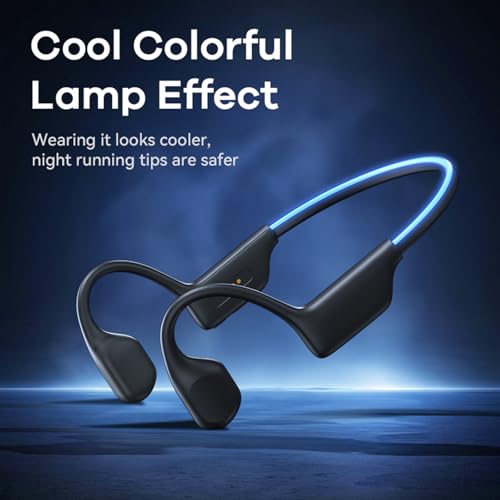 Xmenha Waterproof Bone Conduction Headphones for Swimming Wireless Bluetooth Bone Conduction Earbuds Open Ear Headphones Out of Ear Wireless Bluetooth - color: Orange