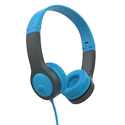 JLab, JBuddies Folding Gen 2, Kids Wired Headphones, Noise Isolation, Volume Limiting, Toddler Headphones, Blue/Grey | Noise Isolation, Volume Limiting, Toddler Headphones - color: Blue/Grey