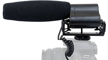 Shotgun Microphone (Stereo) with Windscreen & Dead Cat Muff for Canon EOS 5DS/5DS R