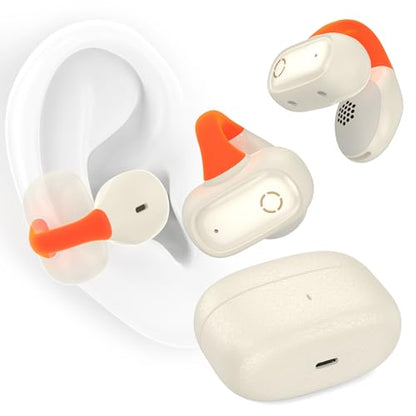 iMangoo Clip-On Open Ear Buds Sports Headphones for iPhone 17 17e 16 16e | Anti-Drop Bluetooth Earphones Wireless Earbuds for Workouts Running Ear Buds for Samsung/Galaxy S26 S25 Ultra for Pixel 10a