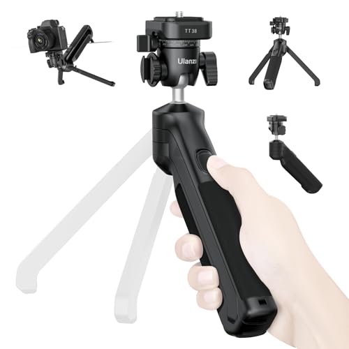 ULANZI TT38 One-Click Opening Vlogging Tripod w Uka F38 Quick-Release | One-Click Open, UKA F38 Quick Release, Cold Shoe, Panoramic Ball Head, Hidden Hook, for Sony Canon Nikon Fujifilm - color: TT38 Tripod