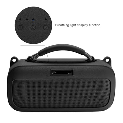 Silicone Protective Case for Bose SoundLink Max Wireless Bluetooth Speaker with Adjustable Shoulder Strap Durable Lightweight and Stylish (Black) - color: Black
