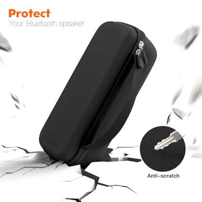 Carrying Case for Turtlebox Ranger Bluetooth Speaker, Black | Shockproof & Dustproof Hard Travel Case with Carabiner Hook & Handle, Soft Lined Protective Storage Bag for Beach Road Trip - color: Black Case