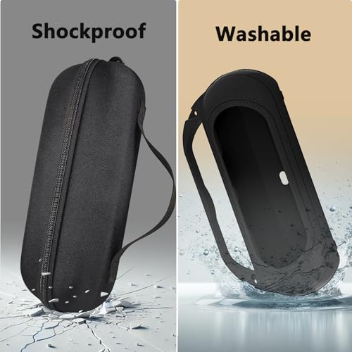 Silicone Cover and Hard Carrying Case for Beats Pill 2024 Bluetooth Speaker | Protective Cover Case for Beats Pill Speaker Accessories, Scratch-Resistant and Drop-Proof Cover (Black Case) - color: Black Case