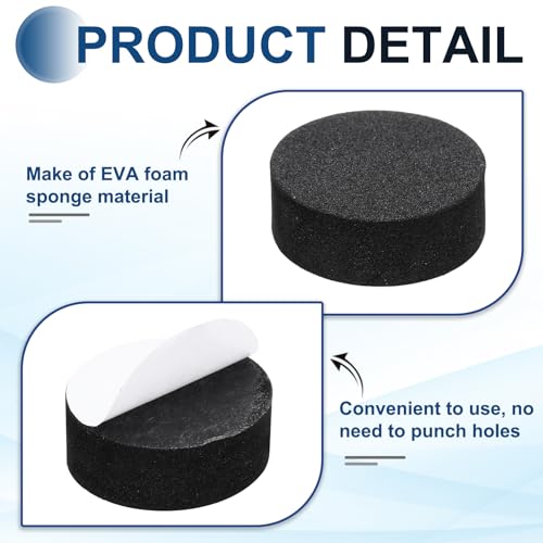 MECCANIXITY 8 Pcs Single Sided Speaker Isolation Feet Pads, 25mmx10mm Non Slip Foam Shock Absorption Base Pad Amplifier Stand Feet Mat for Speaker HiFi Home Theater Sound System, Black - size: 25mmx10mm