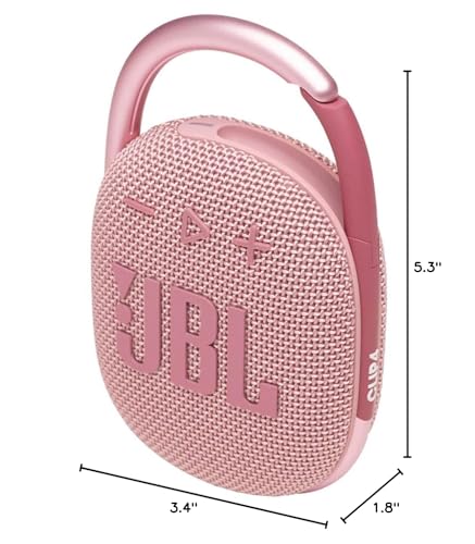 JBL Clip 4 - Portable Mini Bluetooth Speaker - Pink (Renewed) - color: Pink