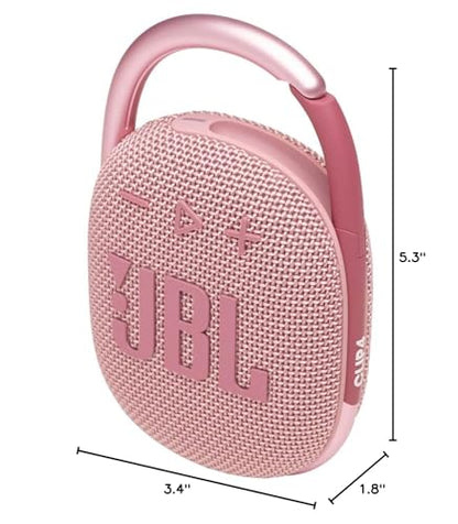 JBL Clip 4 - Portable Mini Bluetooth Speaker - Pink (Renewed) - color: Pink