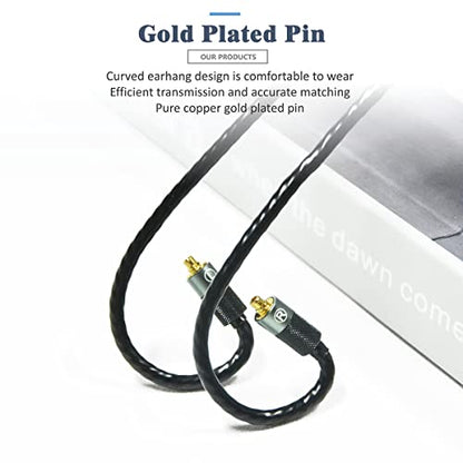 MMCX Plug 5N OFC Copper+Graphene Earphone Replacement Cables for SHURE SE846 SE535 SE425 Xelento Remote T8iE T9iE Fidue A83 Sirius MkII Dunu DK3001Pro DK4001 UE900S W60 W80 (4.4mm Plug, MMCX)