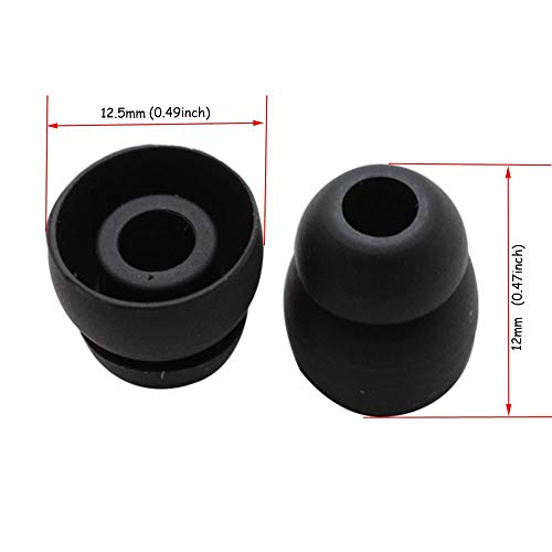Powerbeats 2 Replacement Earbuds Powerbeats3 Ear Buds Double Flange Silicone Ear Tips Compatible with Beat by Dr Dre Powerbeats 2 Powerbeats 3 in-Ear Earphones Earbuds (10pcs)