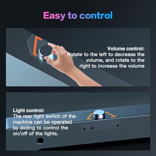 Elimavi Computer Speakers for Desktop PC, 2.0-Channel Speakers with Static LED Lighting and Volume Control, Featuring a 3.5mm Input and USB Powered Plug and Play, Compatible with Monitors, laptops