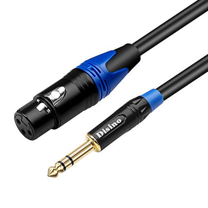 XLR Female to 1/4 Inch 6.35mm TRS Stereo Jack Cable, 3 Pin Female XLR to Quarter inch Balanced Interconnect Patch Cord (10 Feet) - size: 10 Feet