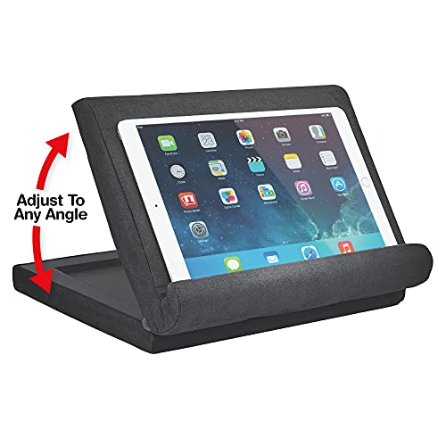 Ontel Pillow Pad Fold Away Multi-Angle Soft Tablet Stand, Gray - color: Grey, style: Fold Away