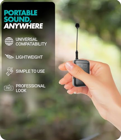 Movo MV-M101 Gooseneck Omnidirectional Lavalier Microphone- Compatible with DJI Mic/Rode Wireless Go Series Wireless Transmitters - Lapel Mic for Interviews and Content Creators (TRS 3.5mm)