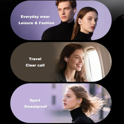 Skin Tone Wireless Invisible in Ear Earbuds Mini Headphones Discreet Hidden | Bluetooth Earphones Ear Buds for Work Sleeping on Side Small Ears Canal Women Sleep Tiny Smallest Earbuds for Side Sleepers - color: Beige
