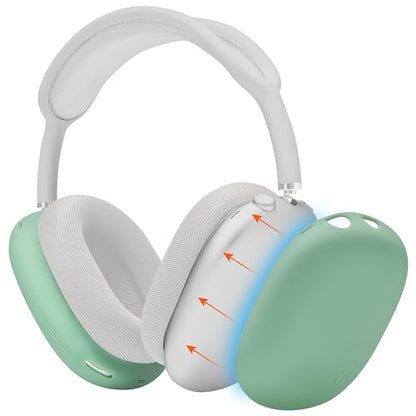 WC ShellZ Max - Protective Shell Covers for AirPods Max 1 & 2 | Made by Wicked Cushions | Made with Premium Silicone | Green - color: Green