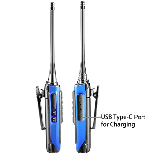 Rechargeable Long Range Two-Way Radios with Earpiece 6 Pack Arcshell AR-6 Walkie Talkies Li-ion Battery and Charger Included