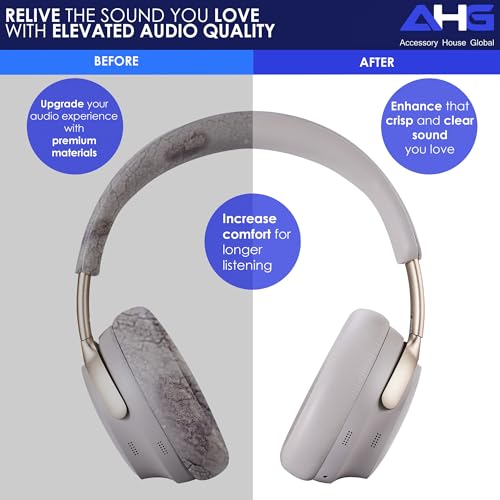 AHG Accessory House Global QC Ultra Replacement Ear pad and Headband Pad Kit Cushion Compatible with Bose QuietComfort Ultra Wireless Headphones (Sandstone). Easy DIY Installation + Great Comfort