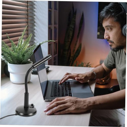 USB Microphone Base for Laptop and Desktop for Gaming Streaming and Voice Chat Compact Design Easy to Use No Drivers Required