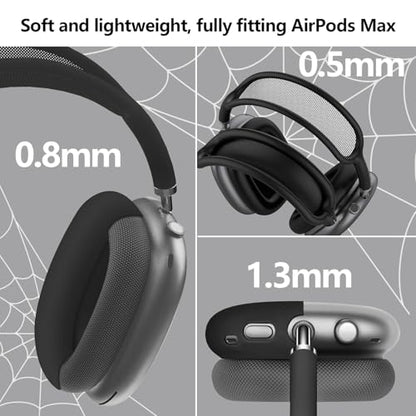 3-in-1 Silicone Case Cover for AirPods Max 2/AirPods Max Headphones, Apple AirPod Max Accessory Protective Cover, Headband/Ear Cups/Ear Pad Covers, Anti-Scratch and Sweatproof - color: Purple