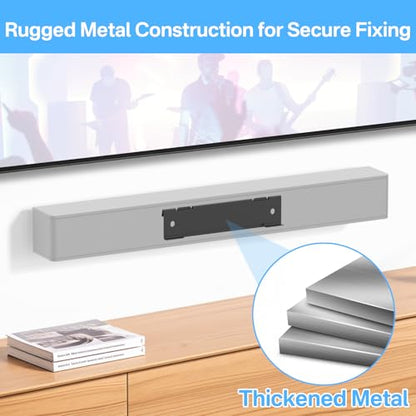 tiebutie WB-120 Wall Mount Kit for Bose Solo 5 Soundbar Wall Mount-Sound bar Mount Under TV for Bose CineMate 120 SoundTouch 120 Solo Soundbar Series II with Mounting Hardware Screw and Wall Anchors