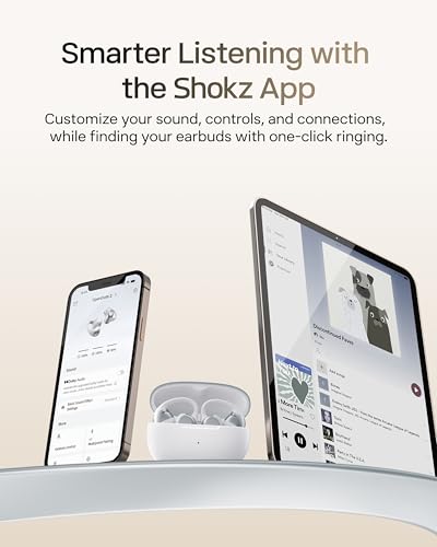 SHOKZ OpenDots 2 Open-Ear Clip-On Earbuds, Grey, Dolby Audio, 3 Mics | Enhanced Dolby Audio with deep bass, Bluetooth 6.1, 40h battery, IP57, 3 mics, wireless, for everyday use & sports - color: Grey