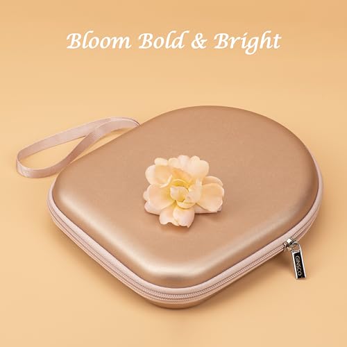 Ginsco Case Compatible with JBL Tune 510BT/520BT/500BT with Sony WH-CH520/510, Ultra-Slim Hard Shell Waterproof Headphone Case for On Ear Headphones (Rose Gold) - color: Rose Gold
