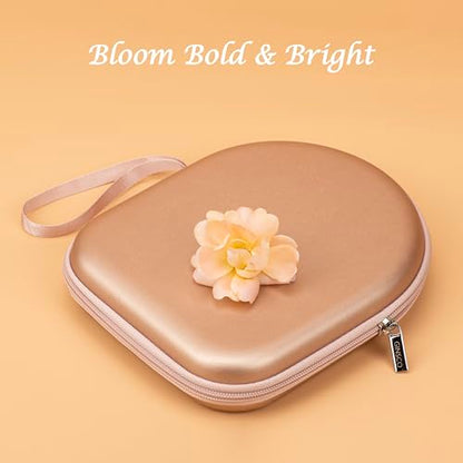 Ginsco Case Compatible with JBL Tune 510BT/520BT/500BT with Sony WH-CH520/510, Ultra-Slim Hard Shell Waterproof Headphone Case for On Ear Headphones (Rose Gold) - color: Rose Gold