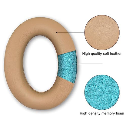 Replacement Ear Pads for Bose QuietComfort 35 35 II 15 25(qc 35 25 15/QC35 ii), Headphone Ear Covers, High Density Memory Cotton, Soft Leather, Adaptive Noise Isolation Headphones Pads Cushions - color: khaki, style: QC25