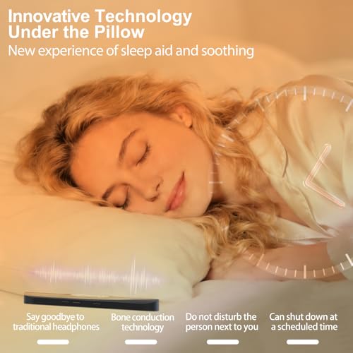 Hesond Pillow Speaker Bone Conduction White Noise with LED Display Timer