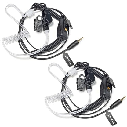 HYS Walkie Talkie Headset for Cobra 2.5mm Microtalk Radio, Acoustic Tube Earpiece with Mic PTT for Cobra 1Pin MT200 MT525 MT550 PR375 PR385 CX105 CX112 CXT145 CXT235 CXT345 CXT545 CXR925 Two Way Radio