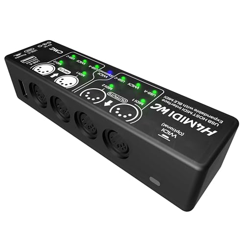 CME H4MIDI WC Advanced USB Host MIDI Interface | Router, Filter, Mapper, Optional WIDI Bluetooth MIDI, Standalone 9V Power Mode, For Guitarists and Producers
