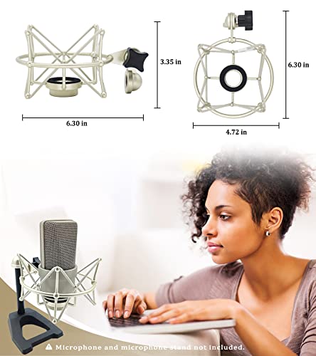 TLM 103 Shock Mount - Microphone Mount Compatible for Neumann TLM 103 M147 Condenser Mic by SUUNTOK,Silver - color: Silver