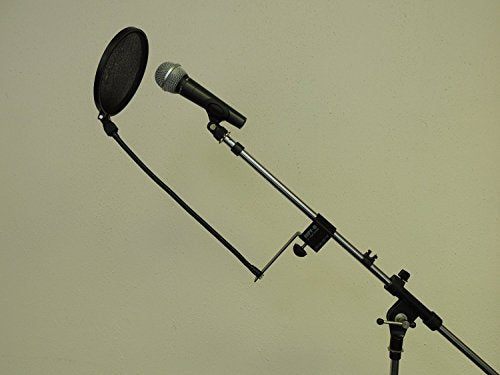 Nady MPF-6 6-Inch Clamp On Microphone Pop Filter with Flexible Gooseneck and Metal Stabilizing Arm - style: Pop Filter with Stablizing Arm