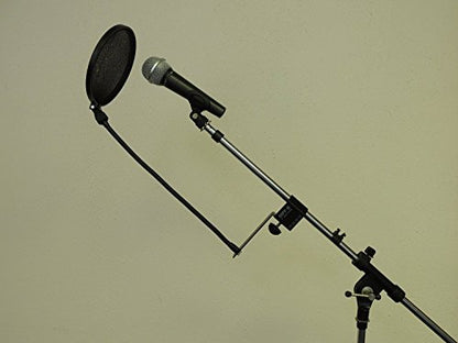 Nady MPF-6 6-Inch Clamp On Microphone Pop Filter with Flexible Gooseneck and Metal Stabilizing Arm - style: Pop Filter with Stablizing Arm