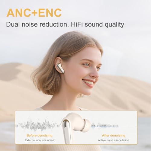 LICAEVEY Wireless Gaming Earbuds, Low Latency 2.4GHz Bluetooth 5.4 Dual Mode Earbuds with ENC Mic and USB C Dongle, for Phone Tablet Laptop PC VR Gaming (White)