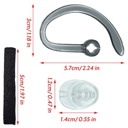 CS540 Eartips Set, Ear Hook Loops, Comfortable Ear Tips Foam Spare Ear Gels Secure Fit for Plantronics CS540 Savi W440 W740 W745 WH500 Headset 9pcs in a Box (Medium) - size: Medium