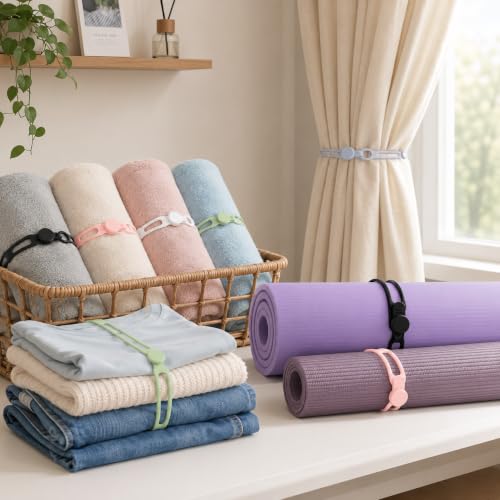 Silicone Cable Organizer 6 Pack Reusable Cord Straps for Charger Wires