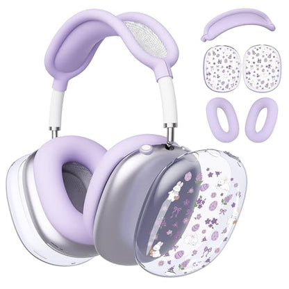 for AirPods Max Headphones Bunny Ear Covers for AirPods Max 2 - color: Bunny B/Purple
