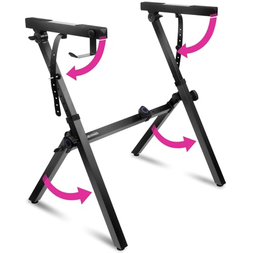 Liquid Stands Foldable Piano Keyboard Stand for 54-88 Key Z Style | Adjustable Heavy Duty Musical Stand Support for Kids and Adults, Portable for Digital Electric Music Keyboards - size: Foldable Z-Style