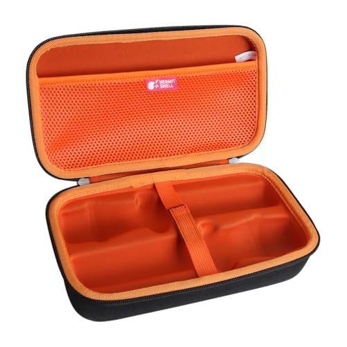 Hermitshell Hard Travel Case for JBL Wireless Two Microphone System with Dual-Channel Receiver (Black+Inner Orange) - color: Black+Inner Orange