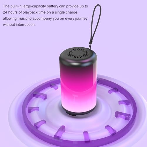 Portable Bluetooth Speaker, Bluetooth Speaker 5.4, Stocking Stuffers, Powerful Crystal Clear Sound, IPX7 Waterproof, 8 Lighting Effects, TWS Paring, Small Wireless Speaker for Outdoor - color: red