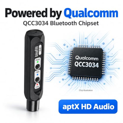 XLR Bluetooth Audio Receiver for Mixers, PA Speakers & DJ Systems