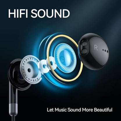 BENEWY in-Ear Headphones, Type C Earphones Wired Earbuds with Microphone