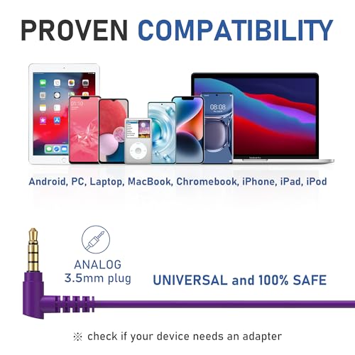 LUDOS Zenith Wired Earbuds in-Ear Headphones, 5 Year Warranty, Earphones - color: Purple, size: 3.5 mm