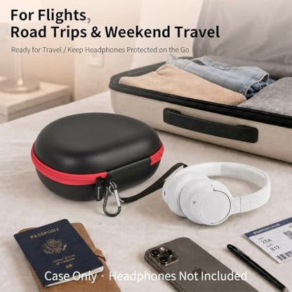 Comecase Headphone Case Compatible with JBL Tune 720BT 770NC, Black | Hard Shell Travel Storage for Foldable Over-Ear Headphones, with Mesh Pocket for Cables. Case Only, Headphones Not Included - color: Black