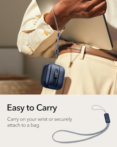 ESR for AirPods 4 Case, Compatible with MagSafe, Pulse Series, Blue | Compatible with AirPods 4 Generation Case (2024)(USB-C), Magnetic Lid Lock, Drop-Proof Protection Cover with Lanyard - color: Blue, size: AirPods 4 Case