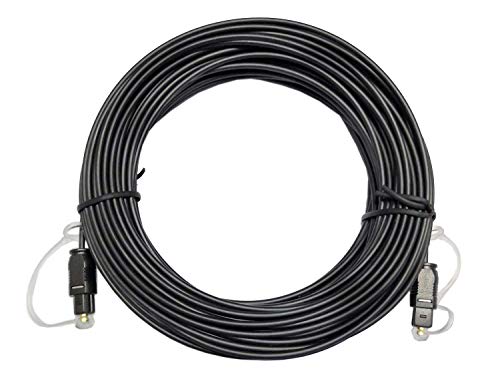 easyday 5ft 10ft 16ft 65ft 5/10/16/65 Feet Thin Optical Toslink Digital SPDIF Optic Audio Cable (20 Meter / 65ft OD2.0) - size: 20 Meter / 65ft OD2.0